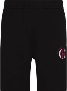 Calça jogger Calvin Klein Graphic preta para homem.