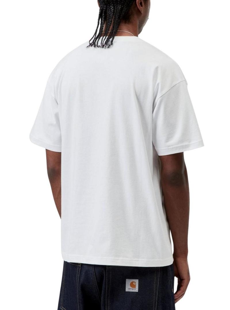 Camisa Carhartt Clover branca para homem.