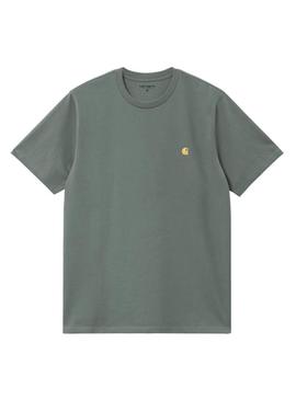 Camiseta Carhartt Chase verde para homem.