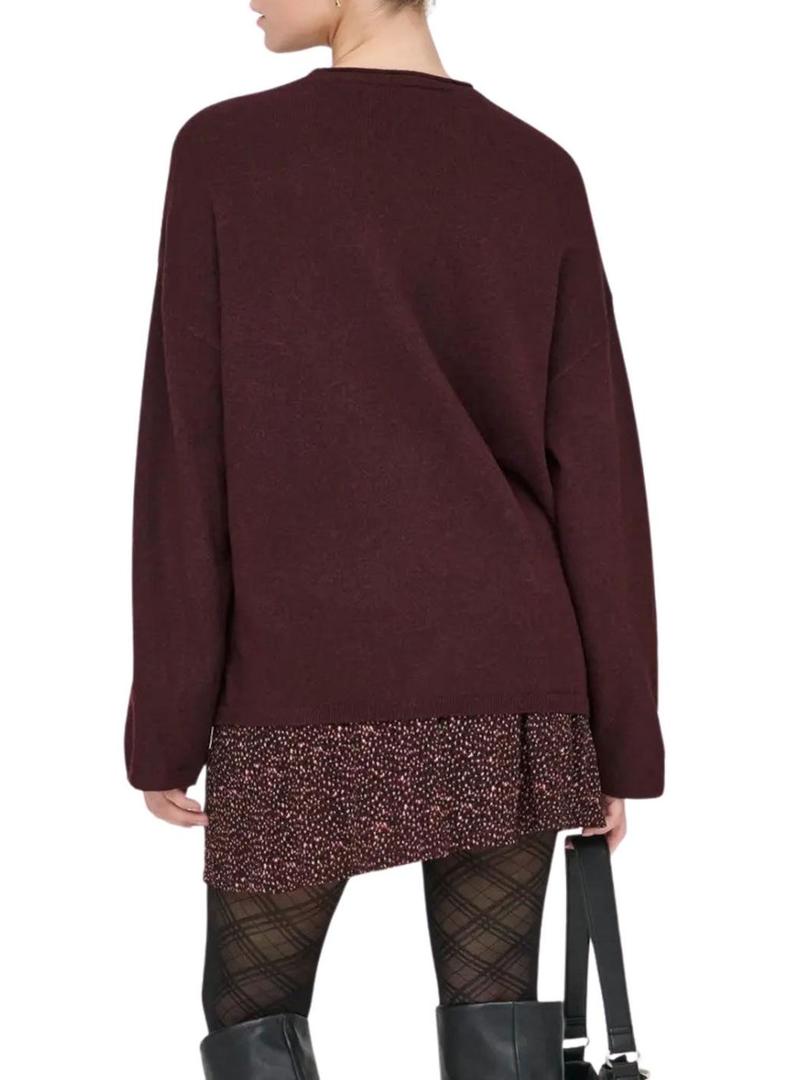 Camisola Only Loyal Amalio granada para mulher.