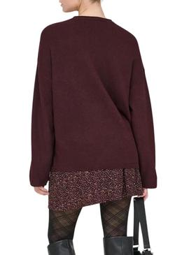 Camisola Only Loyal Amalio granada para mulher.