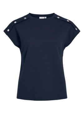 Camiseta Vila Vinorata azul marino para mulher.