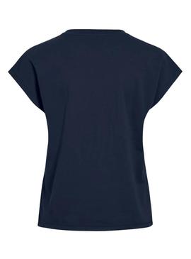 Camiseta Vila Vinorata azul marino para mulher.