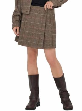 Saia Only Ricca marrom para mulher.