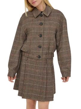 Saia Only Ricca marrom para mulher.