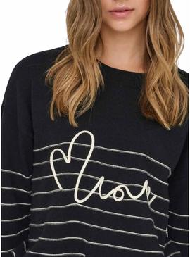 Camisola Only de sinal preto para mulher.