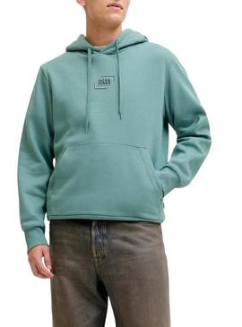 Moletom Jack and Jones Corp turquesa para homem.