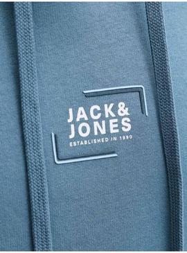 Moletom Jack and Jones Corp azul para homem.