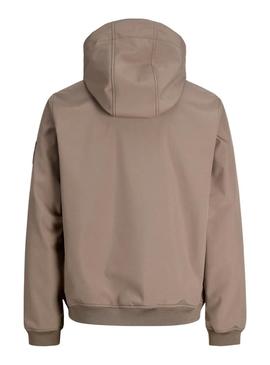 Casaco Jack And Jones Softshell caramelo para homem.