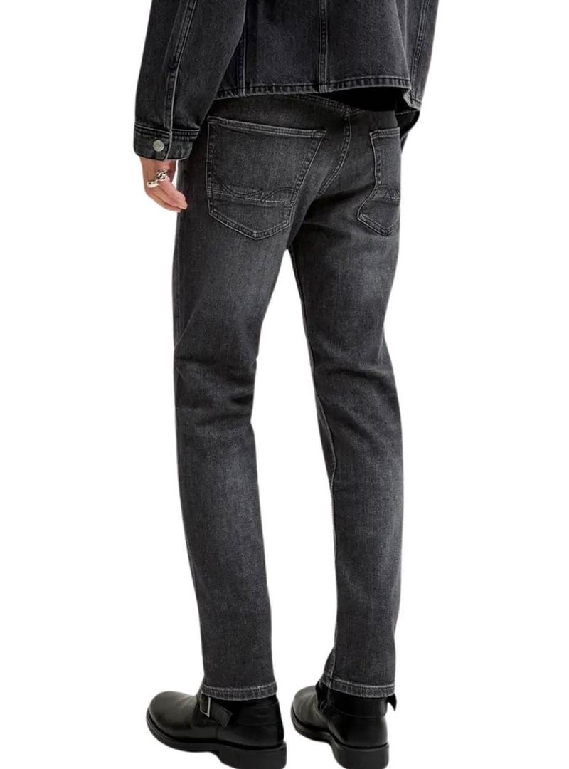 Calça jeans Jack e Jones Clark preta para homem.