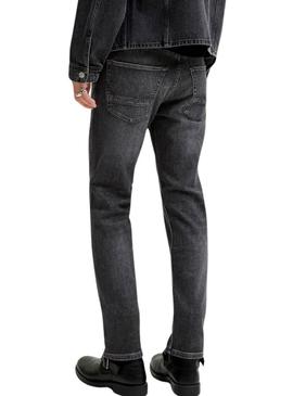 Calça jeans Jack e Jones Clark preta para homem.