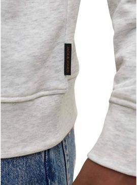 Moletom Jack and Jones Devin cinza para homem.