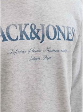 Moletom Jack and Jones Devin cinza para homem.