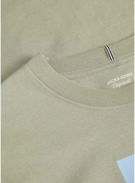 Camiseta Jack and Jones Catskills verde para homem.