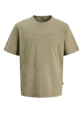 Camiseta Jack and Jones Bluaiden verde para homem.