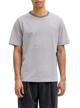 Camisa Jack and Jones Blualves cinza para homem.