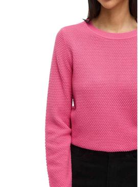 Camisola Vila Vidalo rosa fúcsia para mulher.