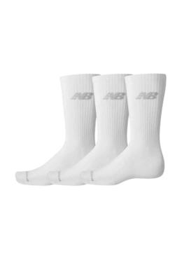 Meias New Balance Performance básicas brancas para mulher e homem.