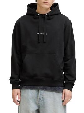 Moletom Jack and Jones Norrebro Hood preto para homem.