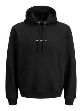 Moletom Jack and Jones Norrebro Hood preto para homem.