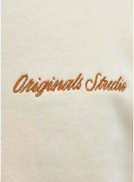 Moletom Jack and Jones Norrebro bege para homens