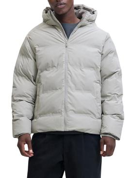 Jaqueta acolchoada Jack and Jones Soho cinza para homens.