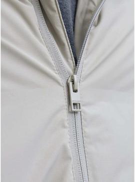 Jaqueta acolchoada Jack and Jones Soho cinza para homens.