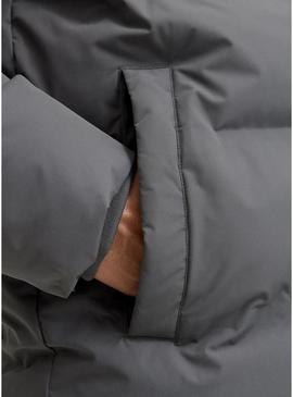 Jaqueta acolchoada Jack and Jones Soho cinza para homem.