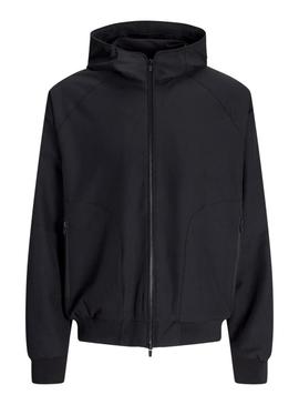 Jaqueta Jack and Jones Perfect bomber preta para homem.