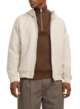 Jaqueta Jack and Jones Bomber perfeita bege para homem