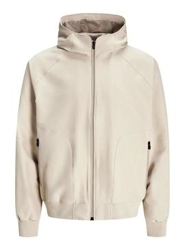 Jaqueta Jack and Jones Bomber perfeita bege para homem