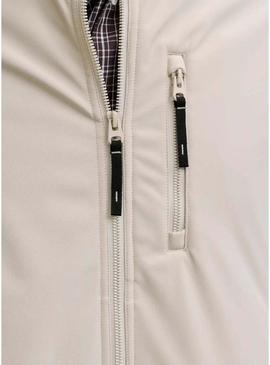 Casaco Jack and Jones Parker bege para homem.