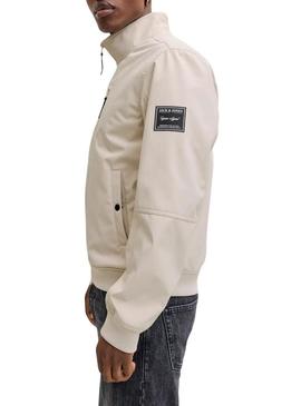 Casaco Jack and Jones Parker bege para homem.