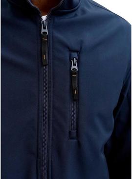 Jaqueta Jack and Jones Parker azul para homens.