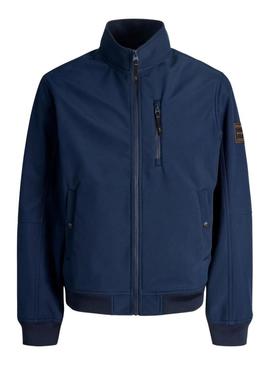 Jaqueta Jack and Jones Parker azul para homens.