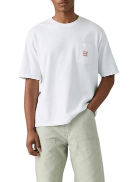 Camiseta Levis Worker branca para homem.