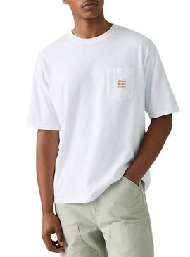 Camiseta Levis Worker branca para homem.