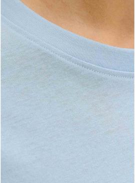 Camiseta Jack and Jones Rain azul para homem.