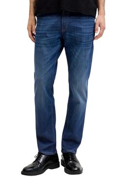 Calça jeans Jack and Jones Clark denim médio para homem.