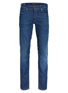 Calça jeans Jack and Jones Clark denim médio para homem.