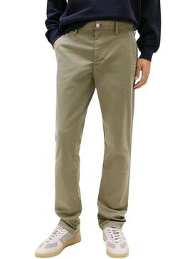 Calça Tommy Jeans Scanton chino verde para homem.