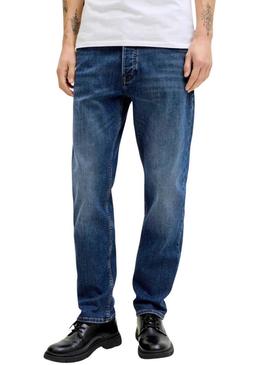Calça jeans Jack and Jones Mike denim regular para homens.