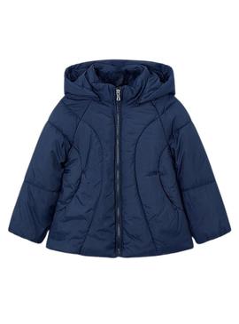 Casaco acolchoado Mayoral Colegial azul para menino e menina.
