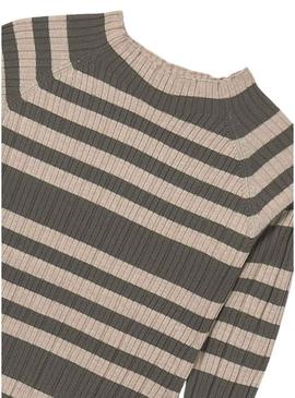 Jersey Mayoral semicisne bege e verde para menina.