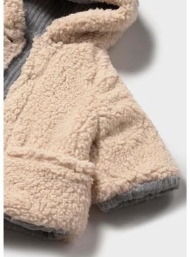 Casaco Mayoral reversível cinza e bege para bebê