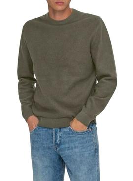 Apenas camisola verde para homem Only and Sons Onstony.