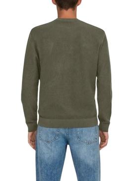 Apenas camisola verde para homem Only and Sons Onstony.