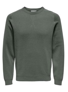Camisola verde para homem da Only and Sons Onspin.
