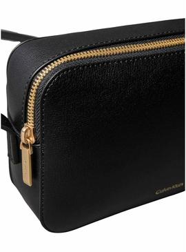 Bolsa Calvin Klein Jeans Foil logo preto para mulher