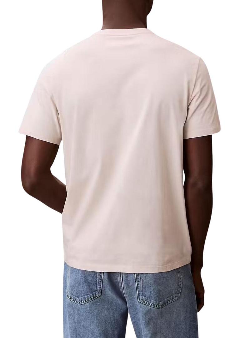 Camiseta Calvin Klein Jeans Badge branco para homem.